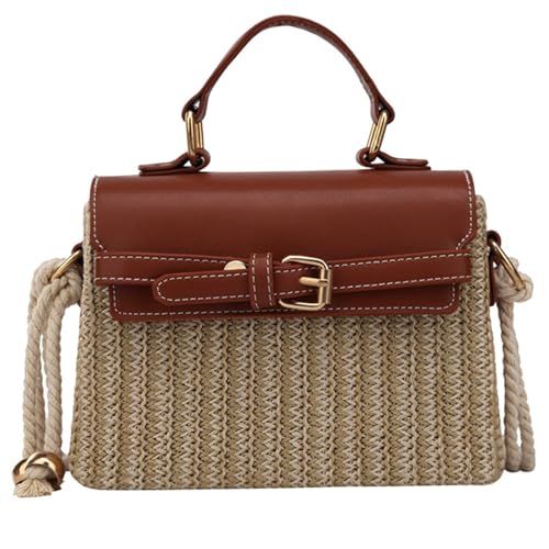 Sac bandoulière paille femme léger pour ranger téléphone et cartes de crédit