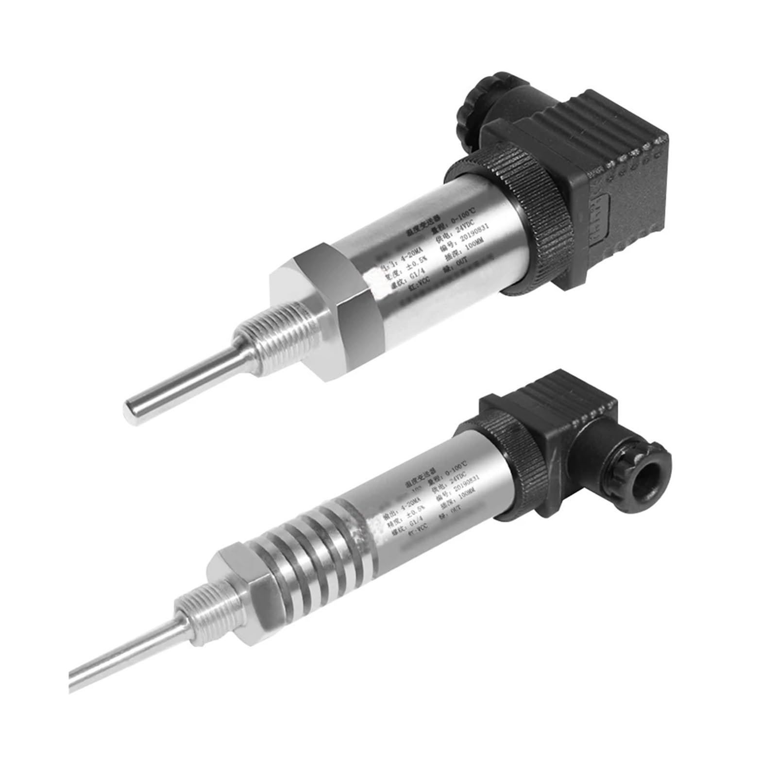 Sensor de temperatura PT100, sonda 304SS, M20 x 1,5, 4-20 mA, 0-10 V, 0-5 V, RS485, PT100, convertidor de señal de temperatura, transmisor(-50-200C to 0-10V,150mm)