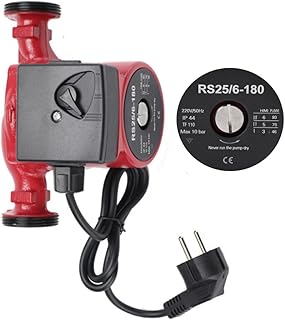 25-60/180 220V Warmwasser Umwälzpumpe Heizungspumpe Zirkulationspumpe Effizienzpumpe 1.5Zoll Mit 1 Zoll Adapterkopf