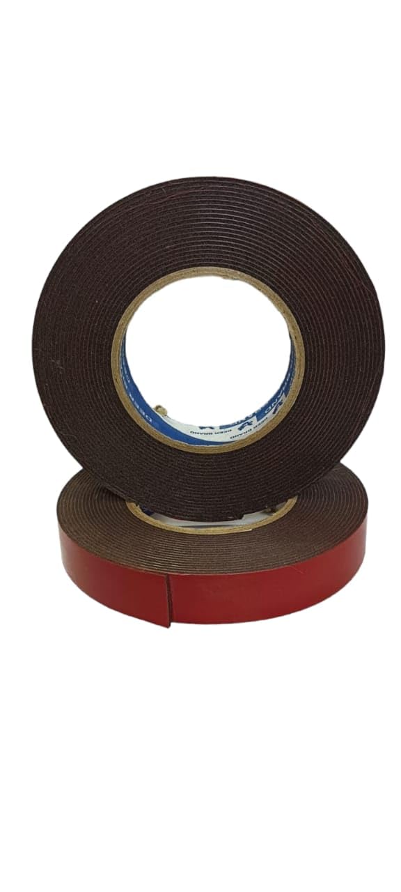 JINDAAL International Red Double sided Acrylic foam Tape-12 MM (Pack of 2)