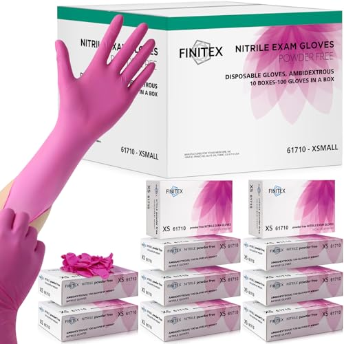 Image of FINITEX Nitrile Disposable Latex-Free 3.5mil Cleaning Food Cooking Gloves