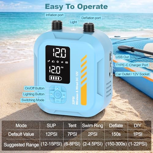 Portable Rechargeable SUP Electric Pump
