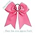 CN 7 Inch Jumbo Breast Cancer Awareness Cheerleading Bow Print Grosgrain Ribbon Hair Bows With Elastic Tie for cheerleader