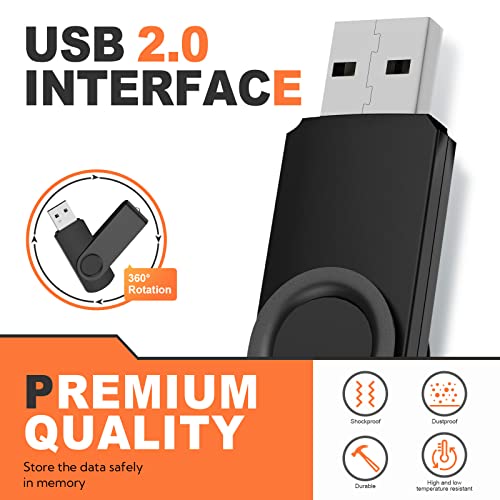 Uflatek USB Sticks 8GB USB 2.0 Speicherstick 10 Stück Bunt Memory Stick Metall Flash Drive Rotate USB-Flash-Laufwerk Mehrfarbig Thumb Drive Externer Datenstick mit Lanyard