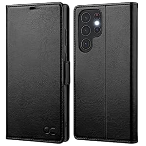 OCASE Compatible with Galaxy S22 Ultra 5G Wallet Case, PU Leather Flip Folio Case with Card Holders RFID Blocking Kickstand [Shockproof TPU Inner Shell] Phone Cover 6.8 Inch (2022) – Black