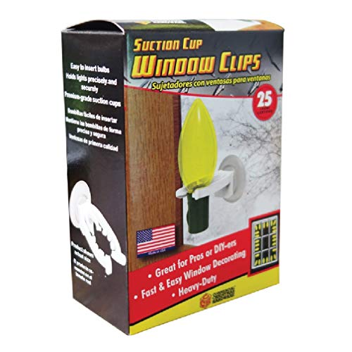 Adams Suction Cup Window Light Clip White Polypropylene 25 pk