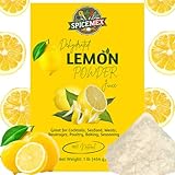 SPICEMEX Lemon Juice Powder Dehydrated 1LB No Sugar Added Non-GMO Vegan No Gluten No Preservatives Intended for Baking, Seasoning, Poultry, Beverages, Ceviche, Meats, Smoothies, Teas & More