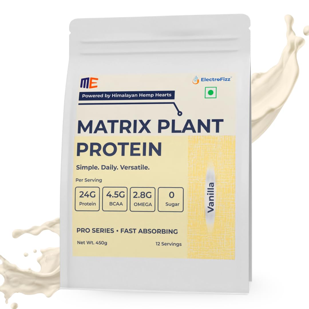 Matrix Plant Protein Pro Series| Hemp-Pea Protein Blend | Complete Amino Acid Profile | Easily Digestible | Clean Ingredients| Fast Absorption- 450g Vanilla Flavour-image-47