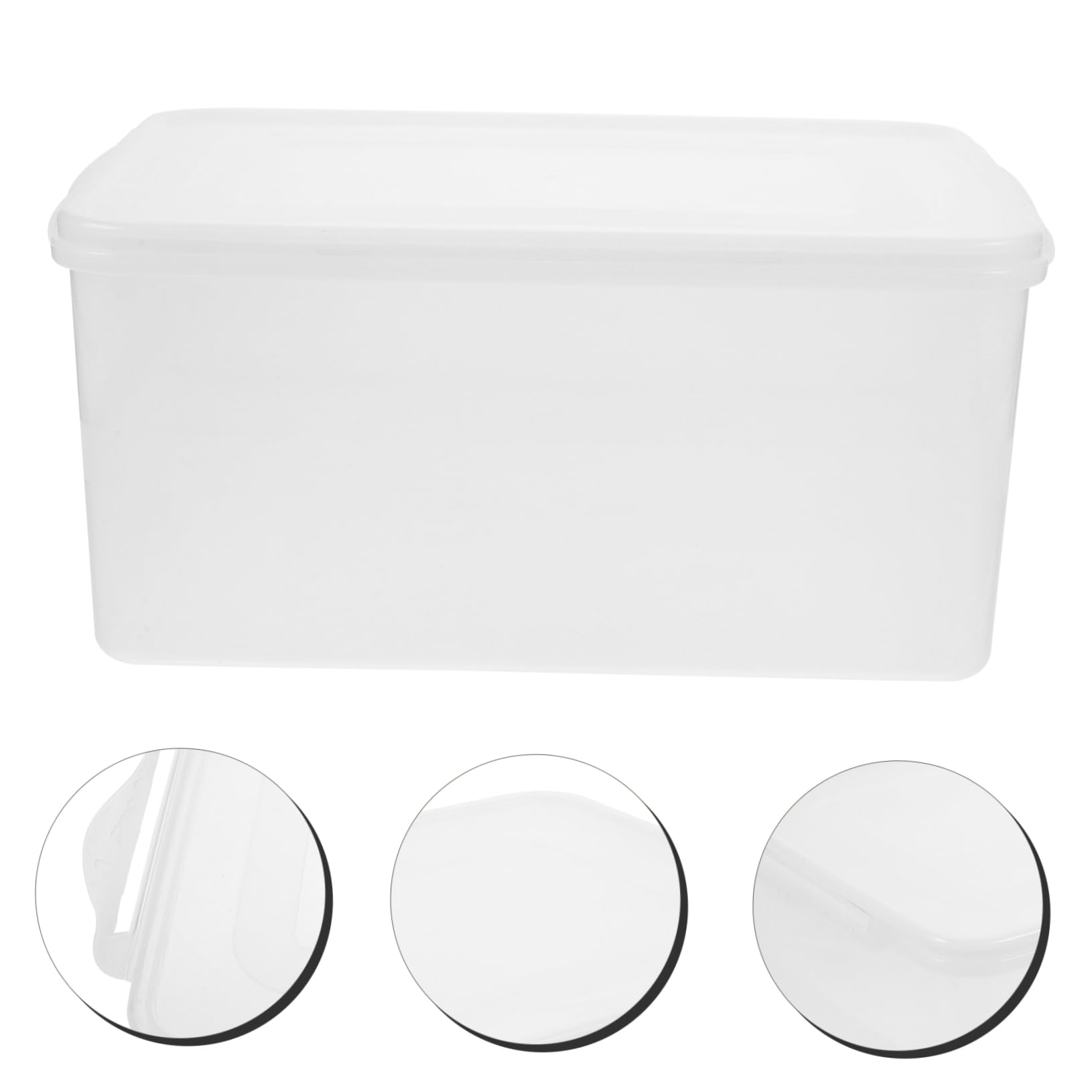 MAGICLULU Contenitore Alimentare Rettangolare 4 Pezzi Pp 5, 2l Bianco | Chiusura Ermetica e Anti-perdita, Impilabile e Riutilizzabile, per Cucina e Picnic