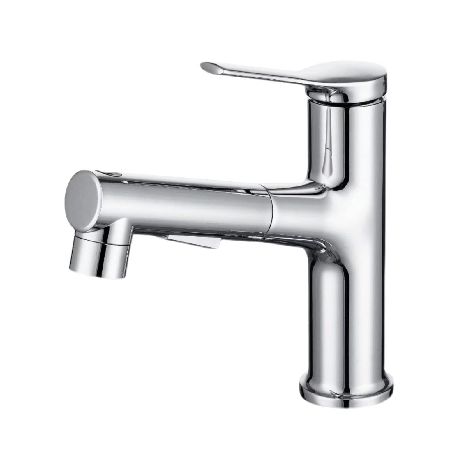 ZQFHSX sink mixer tap with pull down sprayer dual mode hot and cold water taps retractable single handle out lavatory basin faucets for bathroom,white LWX