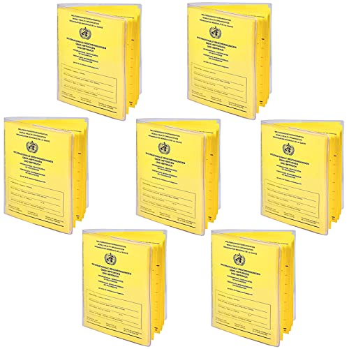 UNOLIGA 7pcs Couverture de Protection pour Carnet de Vaccination International (93 mm x 130 mm) Cover