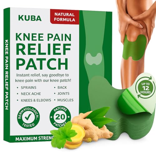 Herbal Pain Relief Patches - 20 Knee Pain Patches (Specially Designed for Knee Joints) 100% Safe & N...