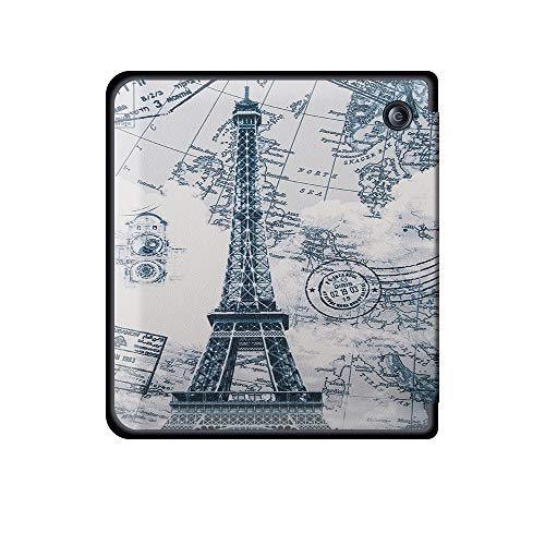 Lunso - sleepcover flip hoes - Geschikt voor Kobo Libra H20 (7 inch) - Eiffeltoren - Image 5