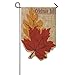 Welcome Fall Leaves Shaped Burlap Garden Flag