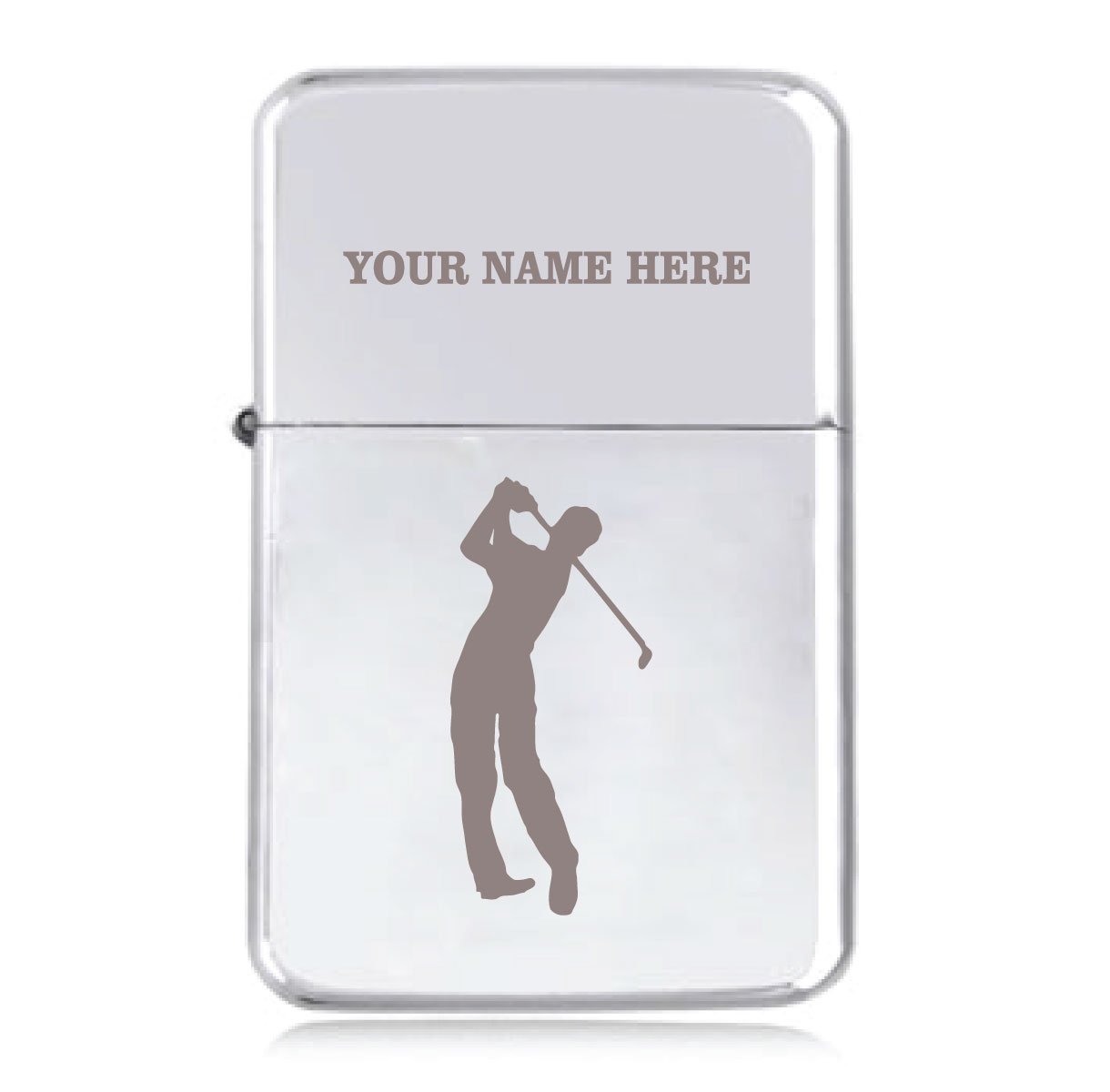 Notts Laser Golf Swing Design - Personalised STAR Windproof Petrol Lighter