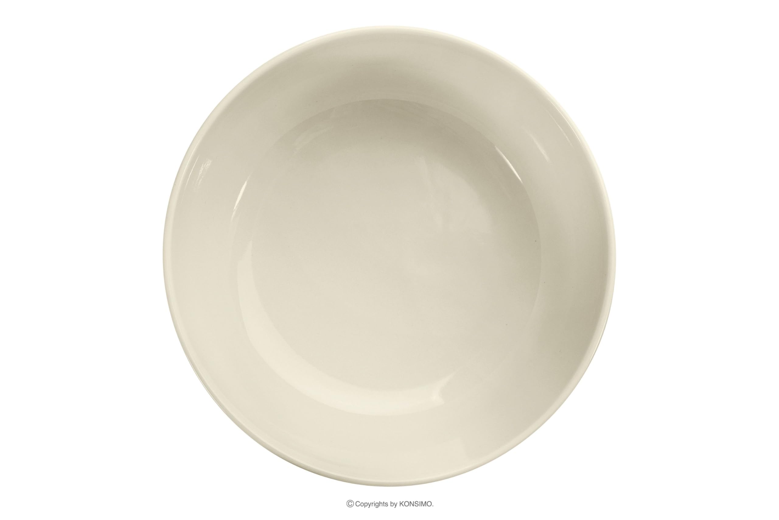 konsimo. VICTO Bol Service pour 6 Personnes - Bol Soupe - Bols petit Déjeuner - Passe au Lave-vaisselle Micro-ondes - Bol a Salade - Assiette a Salade - Grand Bol Petit Dejeuner - 14,5 cm - Beige