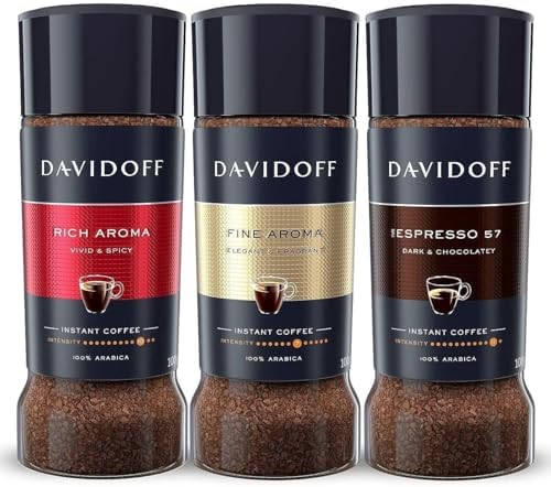 Davidoff Espresso 57, Fine Aroma & Rich Aroma Instant Coffee 100% Arabica, 3.53 oz ℮ 100 g, Variety Pack