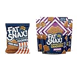 Fat Snax Keto Cookies and Keto Crackers Bundle - Low Carb Keto Snacks, Gluten-Free - 24 Peanut...