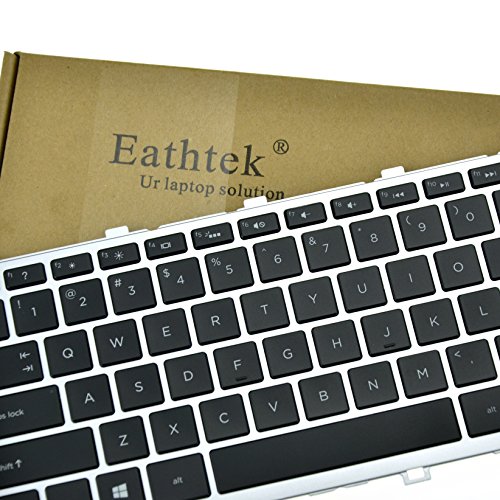 Eathtek Replacement Keyboard with Backlit and Silver Frame for HP Envy 15-J 15Z-J 17-J 17T-J 17-J106TX 17-J110EW 17-J120US 17-J130CL 17-J150 Series Black US Layout, 711504-001 711505-001 NSK-CN4BV