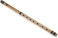 Vista 2 de Flauta de bambú japonesa con líneas negras 7/8 Hon hecho a mano Instrumento musical de bambú (7 Hon)