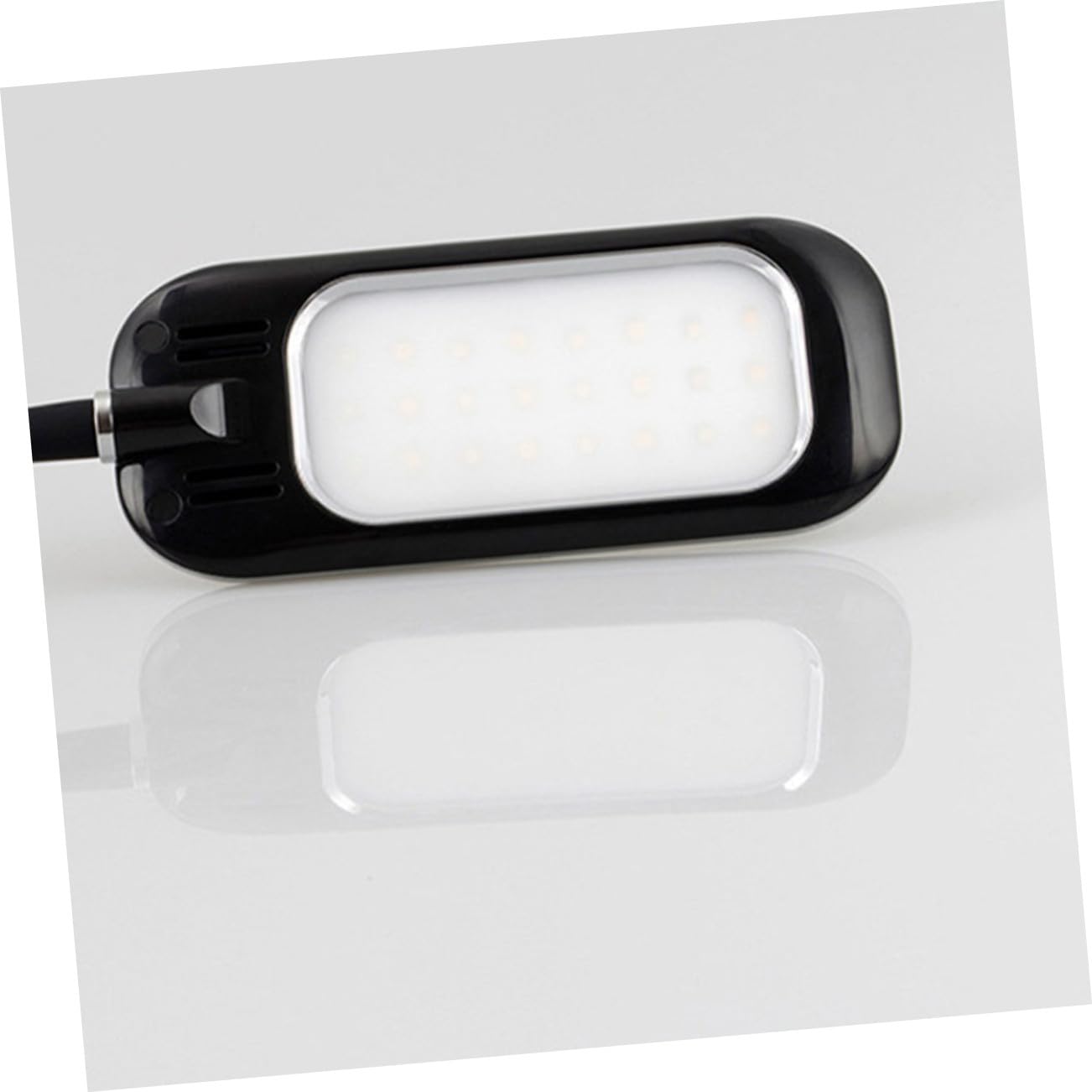 WOONEKY Lámpara de Lectura LED con Clip Flexible USB de Brillo Luz Portátil para Mesa de Noche y Dormitorio Diseño Ergonómico para Lectura y Viaje Color Negro