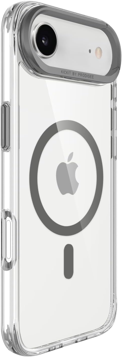 Prodigee iPhone 17 | Magneteek Case| Drop Tested | Dual Layer Cover | Wireless Charging Compatible | Shockproof | Scratch Resistant (Kickit, Clear, iPhone Air (6.7))