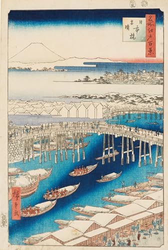 Tableau sur toile estampe Hiroshige Nihonbashi 60x90cm