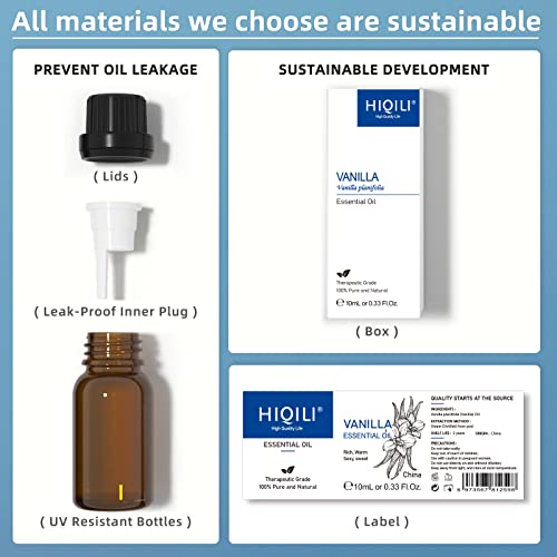 Hiqili Vanilla Essential Oil, Fragrance Lasting For Candle Making,Diffuser, Skin, Soap Making,Fragrance Diy-10Ml #TOP6