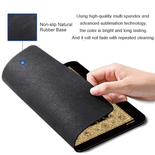Image of Carpet Pattern Mousepad - Small Non-Slip Rubber Carpet Design Printed Computer Mouse Pad 19x22cm (FMP0229)