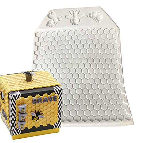 7 Cavities Honeycomb Cake Mold Owill Beehive Chocolate Mold Bee Honeycomb Soap Molds Bumble Bee Fondant Mold Silicone Cupcake Cake Decorating Fondant Candy Baking Cake Moulds 1 B