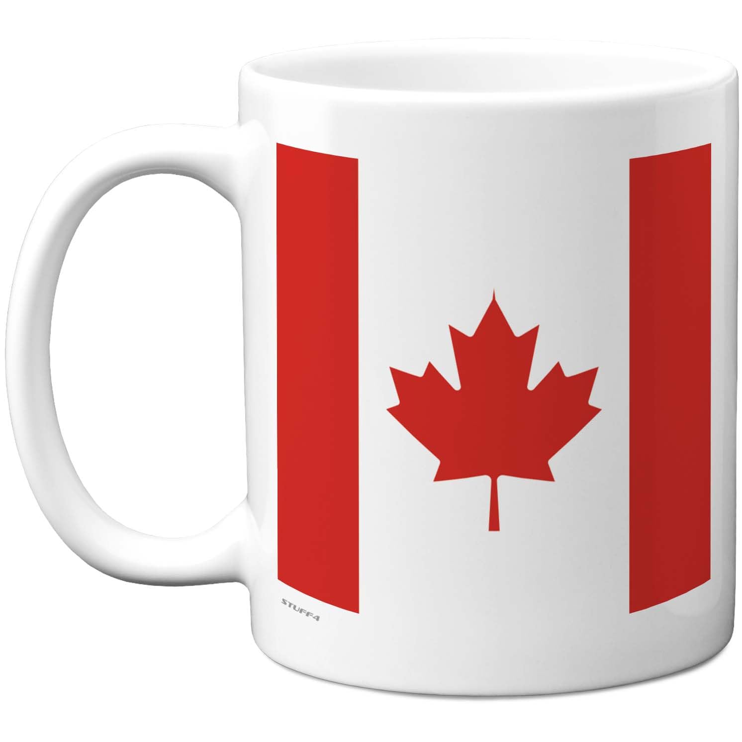 Stuff4 Canada Mug - Bold Canadian Flag Design - Patriotic Maple Leaf Novelty - 11oz Ceramic Gloss Mug