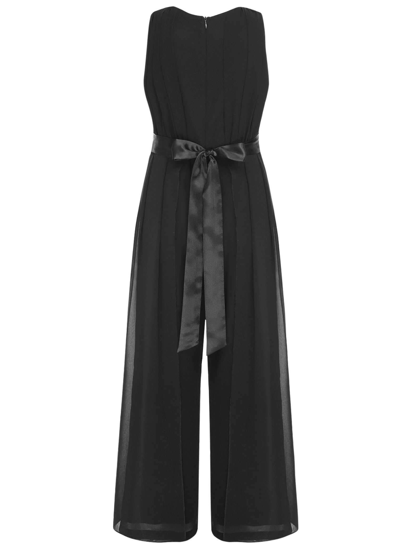 Yhong Combinaison de Fête Sans Manches pour Filles Barboteuse de Fête d'anniversaire Salopette de Communion Cocktail Combishort 7-16 Ans
