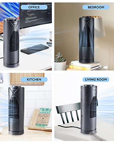 Kimviento Oscillating Tower Fan, Portable Desk Table Fan With 3 Speeds, Quiet Cooling, 80° Oscillation, 13 Inch Personal Small Bladeless Fan For Bedroom Home Office Desktop #TOP6