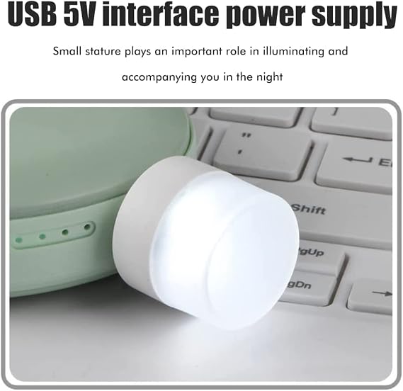 CurrentCounter Mini USB LED Light, 1W Energy Saving, Night Lighting, Guide Night Light, Book Reading Lamp Light, Small Round Lights (8PCS)