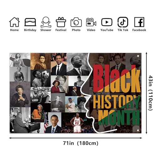 Fondo Black History Month 180x110 cm para Fotografía miniatura 6