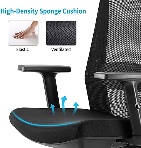 Image of SIHOO Ergonomic Office Chair, Mesh Swivel Computer Chair with Adjustable Lumbar Support and Armrests, Breathable Mesh Back(Black)