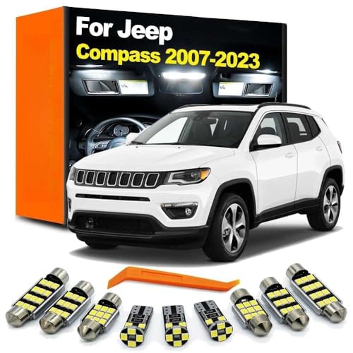 Genérico Kit de Luces LED Interiores para Jeep Compass 2007, 2008, 2018, 2019, 2020, 2021, 2022, 2023 y 2024.