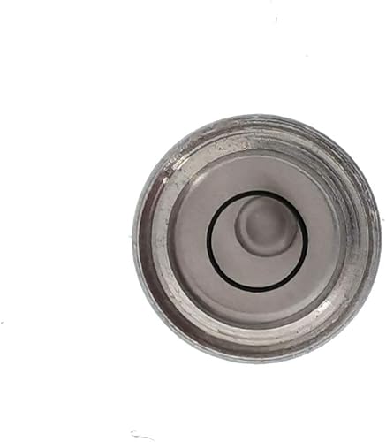Miniatura 3 de Mini metal universal horizontal burbuja nivel de agua equilibrio nivel burbuja redondo 0.512x0.276 in (blanco plateado)