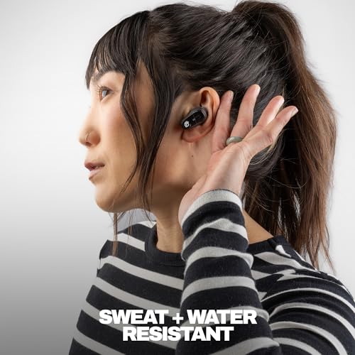 Image of Skullcandy Method 360 ANC Wireless Earbuds, Sound by Bose, Bluetooth Headphones, Premium Noise Cancelling, Up to 40 Hrs Battery, Sweat and Water Resistant, Microphone for iPhone Android - True Black