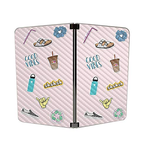 Image of MIGHTY SKINS MightySkins Carbon Fiber Skin for Microsoft Surface Duo - VSCO Girl | Protective, Durable Textured Carbon Fiber Finish | Easy to Apply, Remove, and Change Styles | Made in The USA
