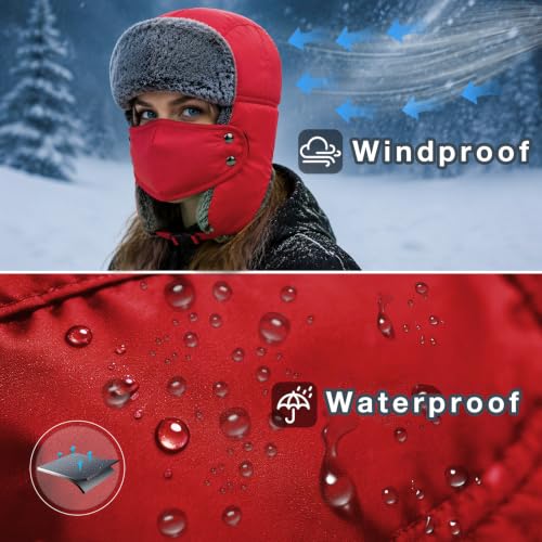 Image of mysuntown Warm Winter Hats for Women Men with Ear Flaps for Cold Weather