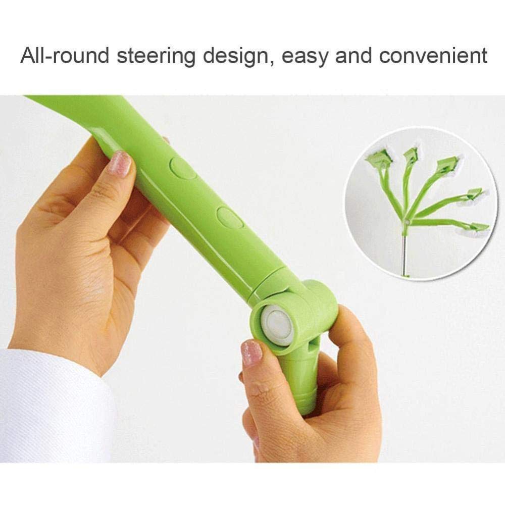 Telescópico Mango Plegable Cristal Limpieza Esponja Mop Extensible Ajustable Limpiador De Ventana，Verde,Green