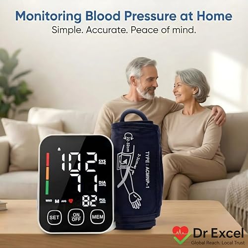 Image of Digital BP Monitor - Blood Pressure Check Machine for Home & Clinic Use, Voice Report, 198 Group Memory, High Accuracy, One Touch Operation, Automatic Pulse Rate Detection, Compact & Reliable