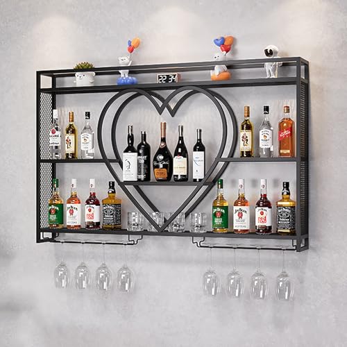 Supports de rangement de vin muraux au design fer industriel - 2