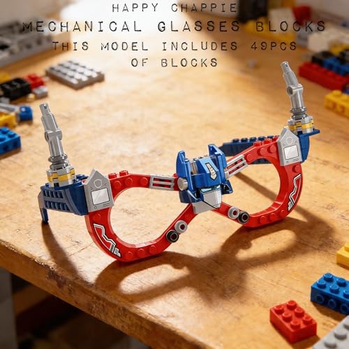 Image of Mechanical Glasses Building Blocks Set (49 PCS) | DIY Wearable Goggles Toy with Guide Book | STEM Educational Construction Toy for Kids Boys & Girls 6+ Years
