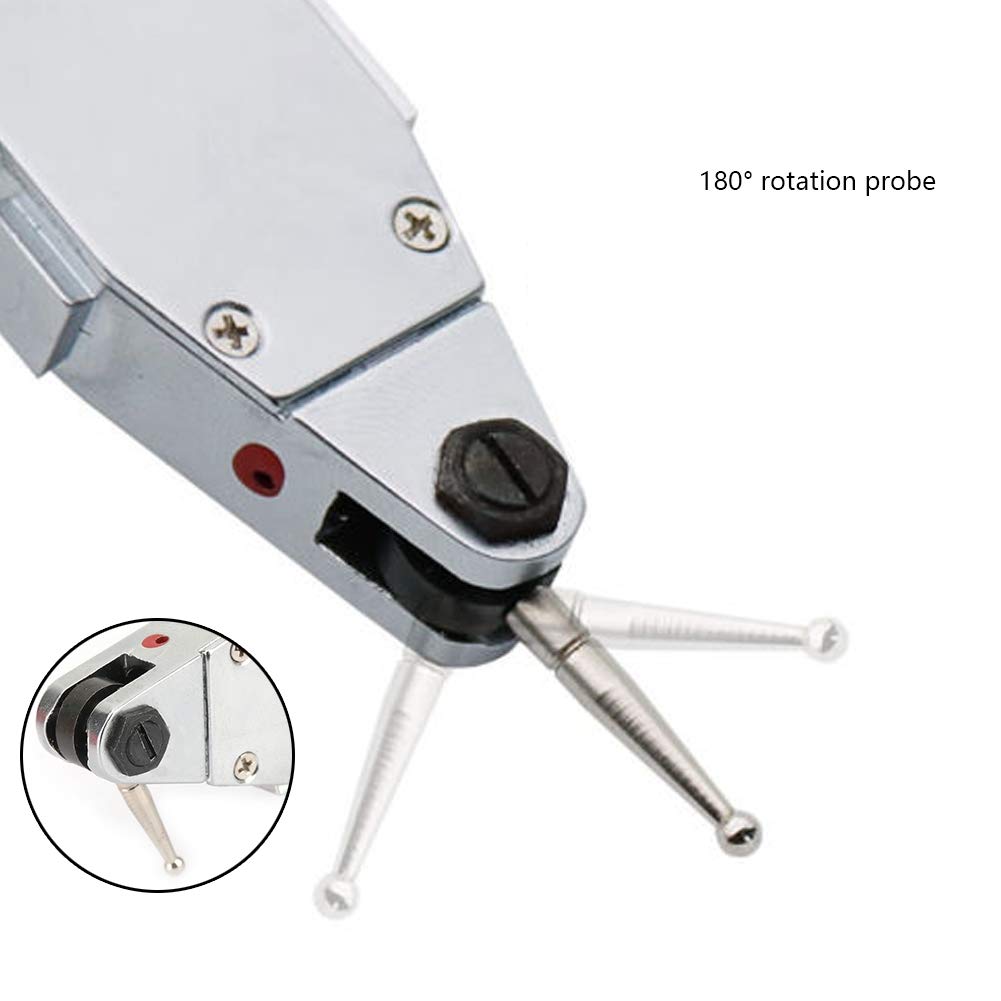 Kit indicatore di test quadrante, 0-40-0 0,01 mm Pinza a coda di rondine metrica di precisione Indicatore di test quadrante Comparatore con 2 sonde, Indicatore di quadrante(Ruby)