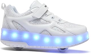 Yogeeft
Kids Shoes with Wheels - 4 in 1 Light-Up Roller Sneakers with USB Rechargeable Skates Shoes for School Halloween Party Gifts
