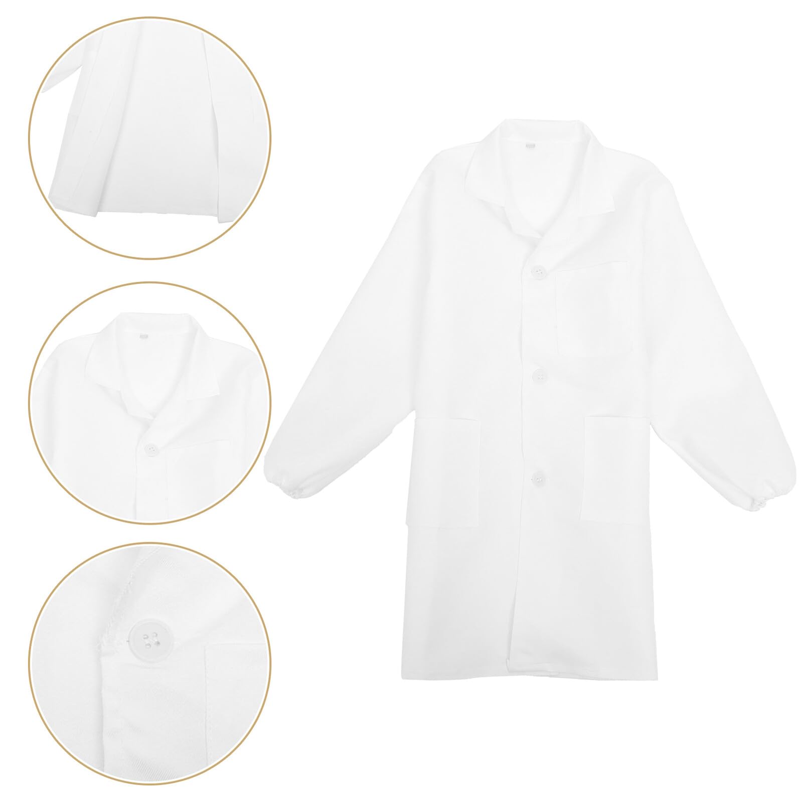 BESTonZON Déguisement Blouse Laboratoire Garçon Fille Blanc Manches Longues Costume Scientifique Cosplay Garçon Fille pour Fêtes Jeux Rôle École