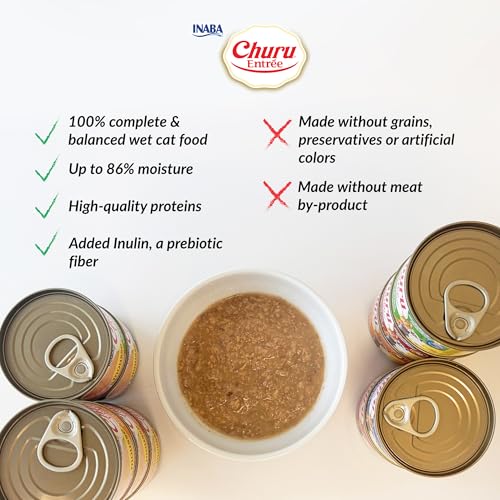 INABA Churu Entree Gravy Wet Cat Food, Tuna Salmon, 24ct - image 6