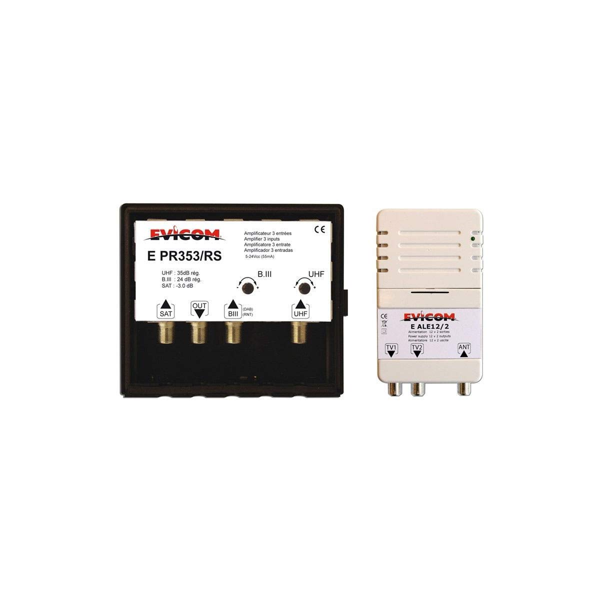 kit préamplificateur avec couplage satellite + alimentation